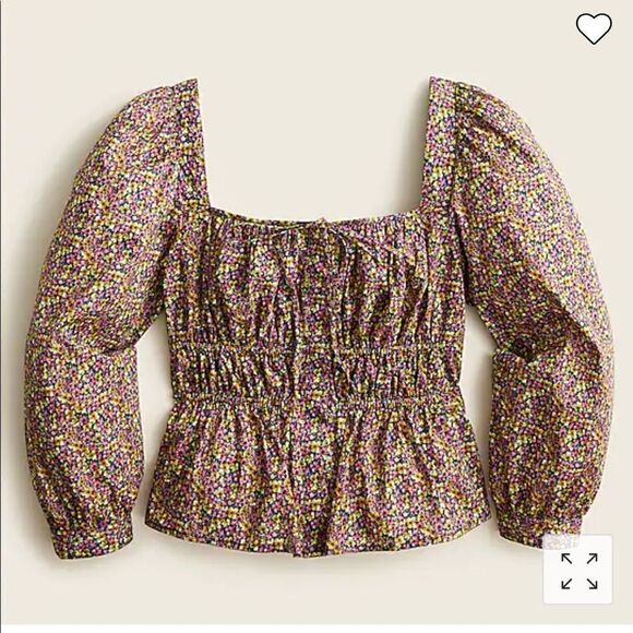 J Crew Liberty Busy Izzy Cinched Waist Top NWT - Picture 2 of 7